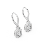 Gold Earrings 9-10001E_23, White Gold, view 2