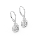 Gold Earrings 9-10001E_23, White Gold, view 2