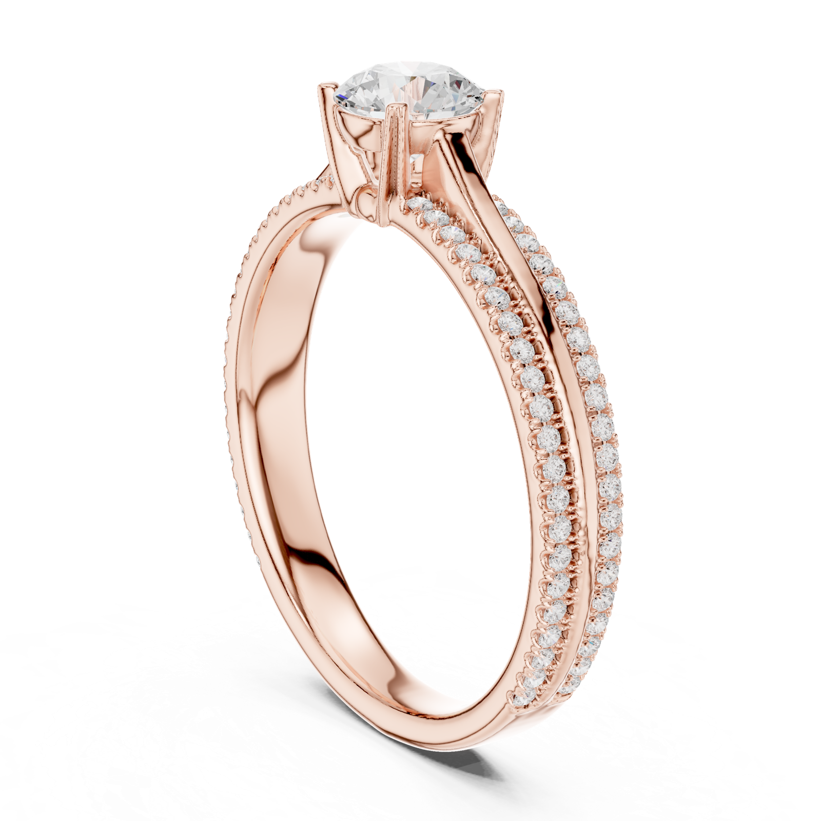 Gold Ring LR-0310, Rose Gold, view 1