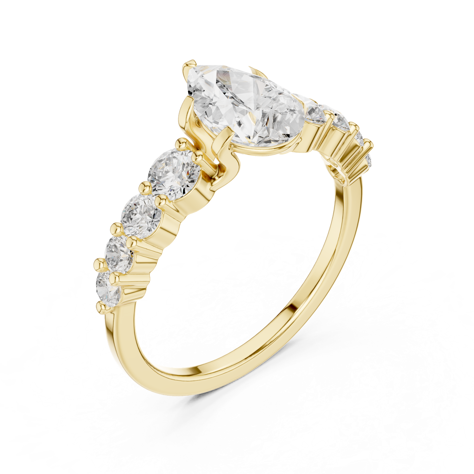 Gold Ring DDLR-1090, Yellow Gold, view 2