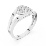 Gold Ring DDLR-736, White Gold, view 2