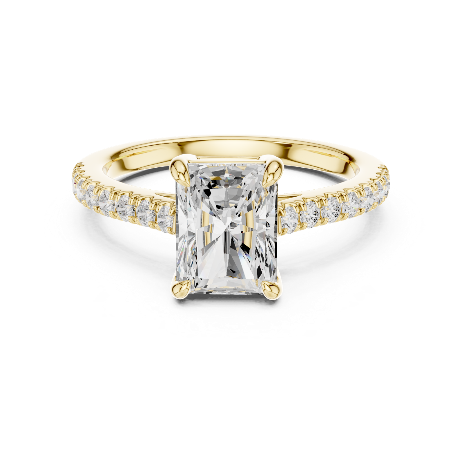 Gold Ring DDLR-881, Yellow Gold, view 4