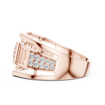Gold Ring LR-01 (8), Rose Gold, view 3