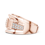 Gold Ring LR-01 (8), Rose Gold, view 3