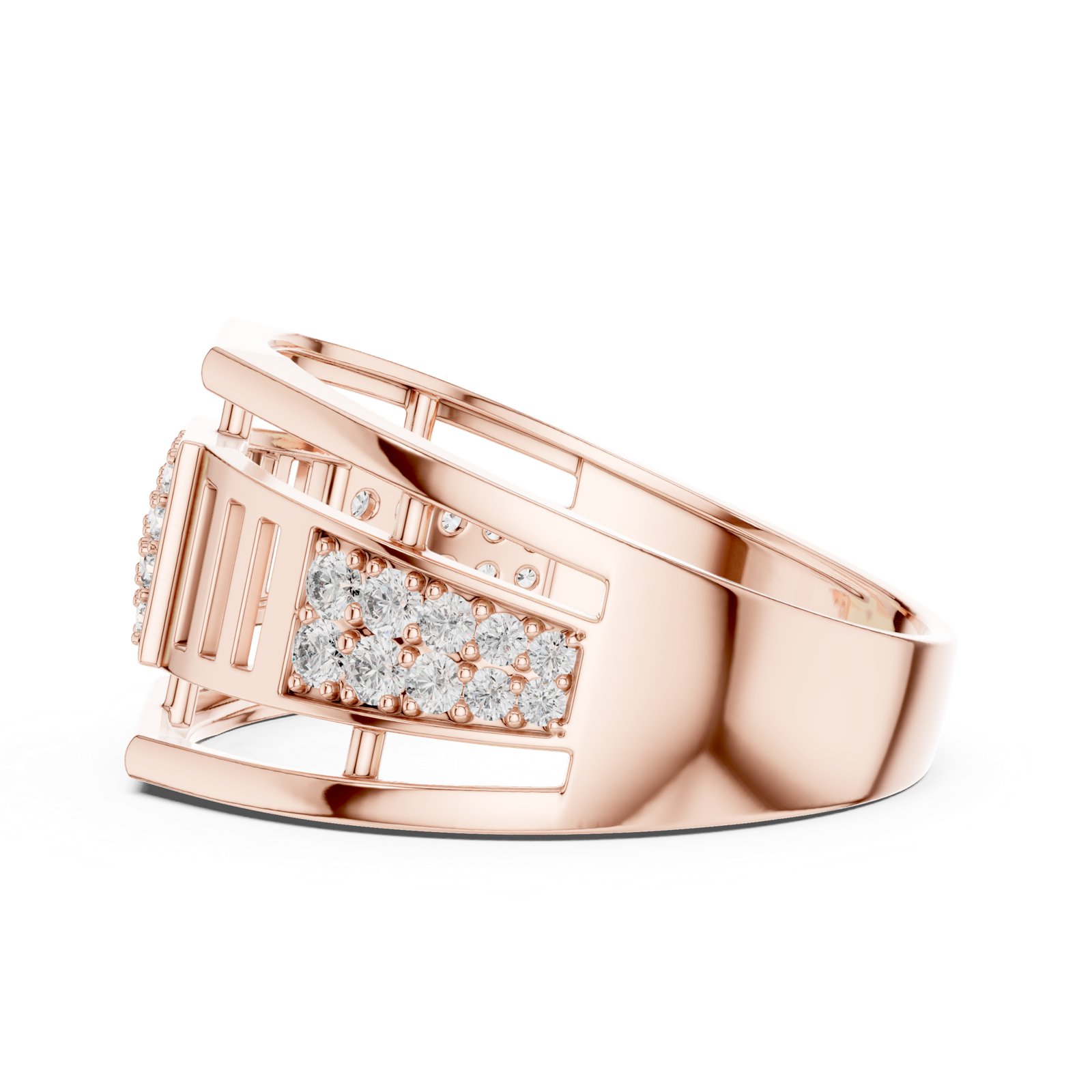 Gold Ring LR-01 (8), Rose Gold, view 3