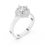 Gold Ring DDLR-327, White Gold, view 2