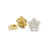 Gold Earrings AGDER-311, Yellow Gold, view 1