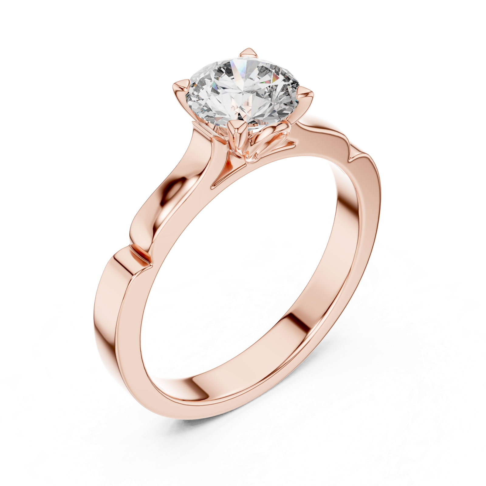 Gold Ring LR-0008, Rose Gold, view 2