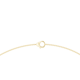 14K Solid Gold Lab Diamond Station Necklace, Yellow Gold, view 4