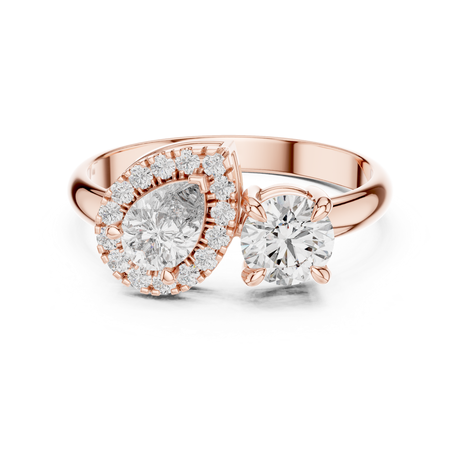 Gold Ring DDLR-003, Rose Gold, view 4