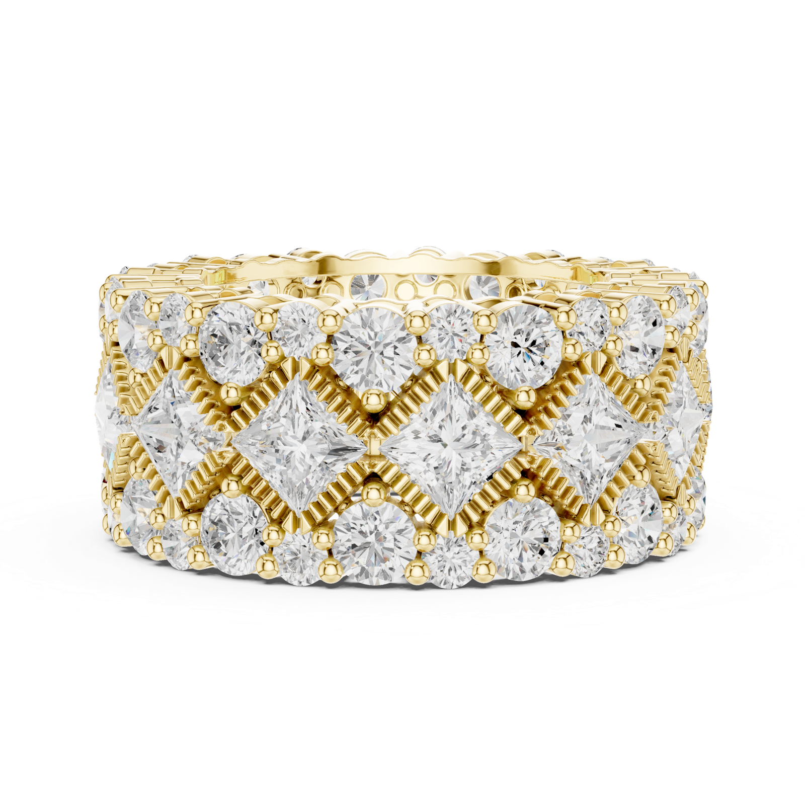 Gold Ring DDLR-370, Yellow Gold, view 3