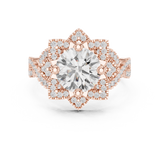 Gold Ring DDLR-411, Rose Gold, view 4
