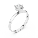 Gold Ring DDLR-766, White Gold, view 2