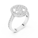Gold Ring DDLR-823, White Gold, view 2