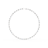 14K Solid Gold Lab Diamond Tennis Necklace, White Gold