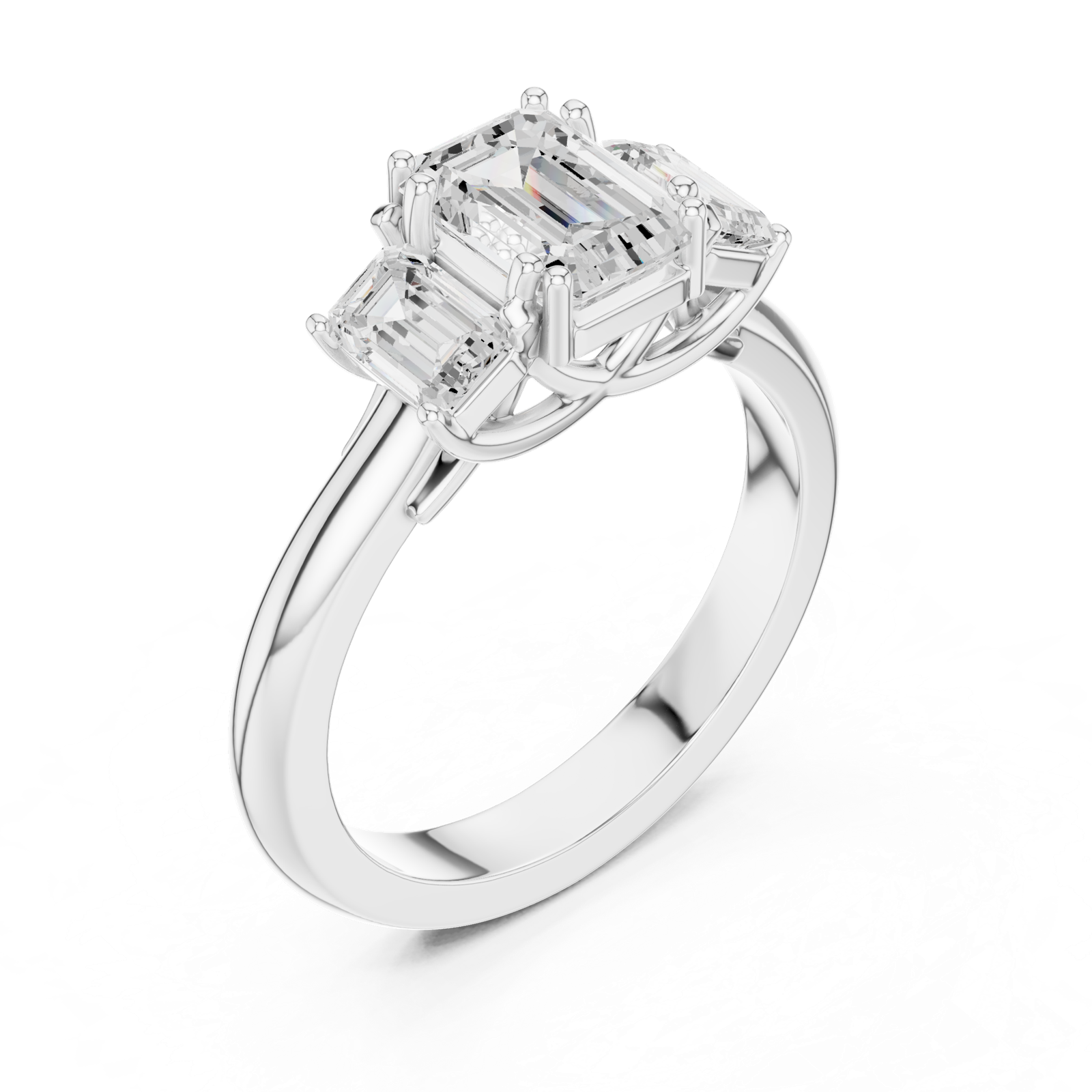 Gold Ring DDLR-1079, White Gold, view 2