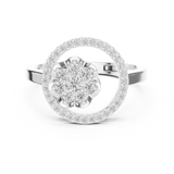 Gold Ring ALR-154, White Gold, view 4