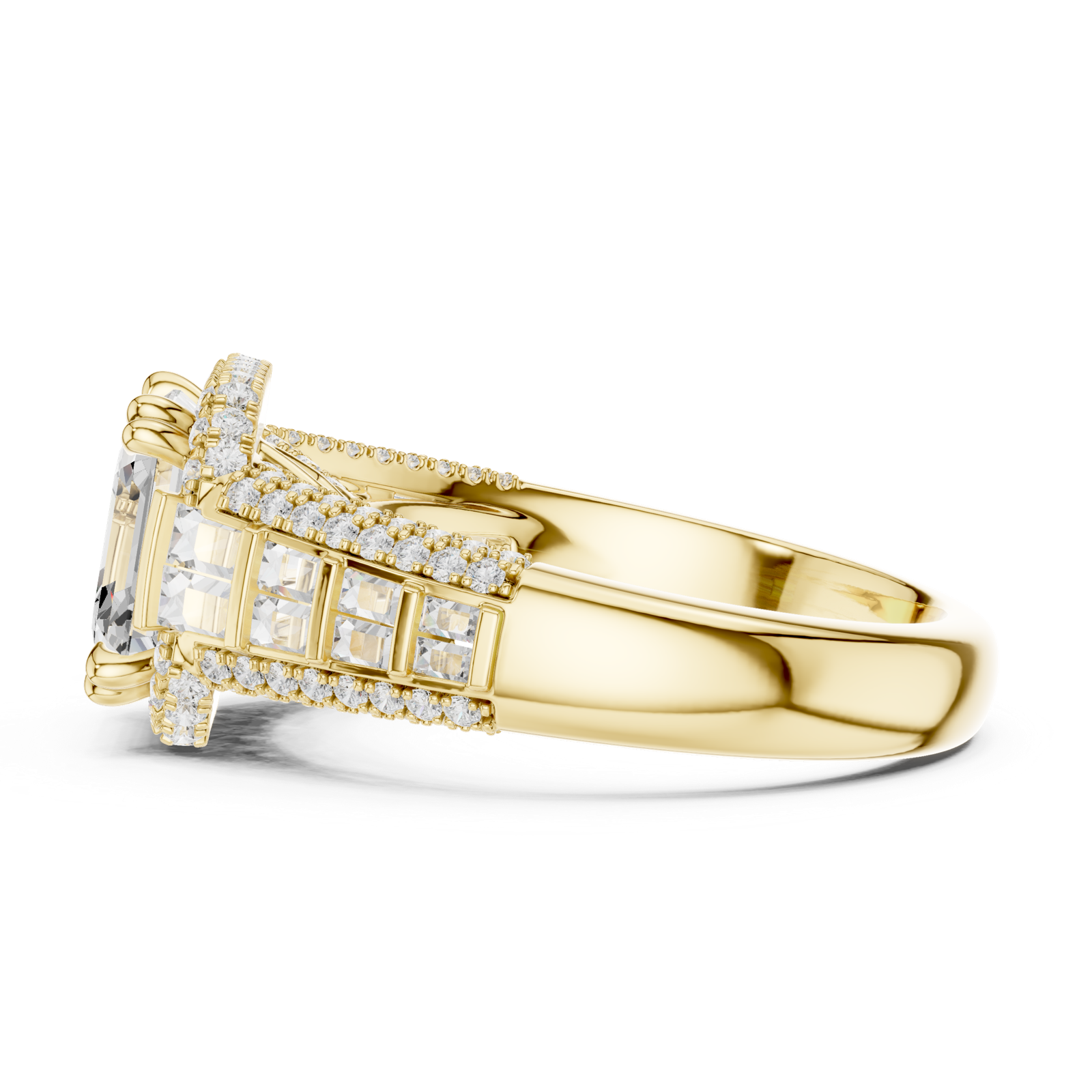 Gold Ring DDLR-262, Yellow Gold, view 3