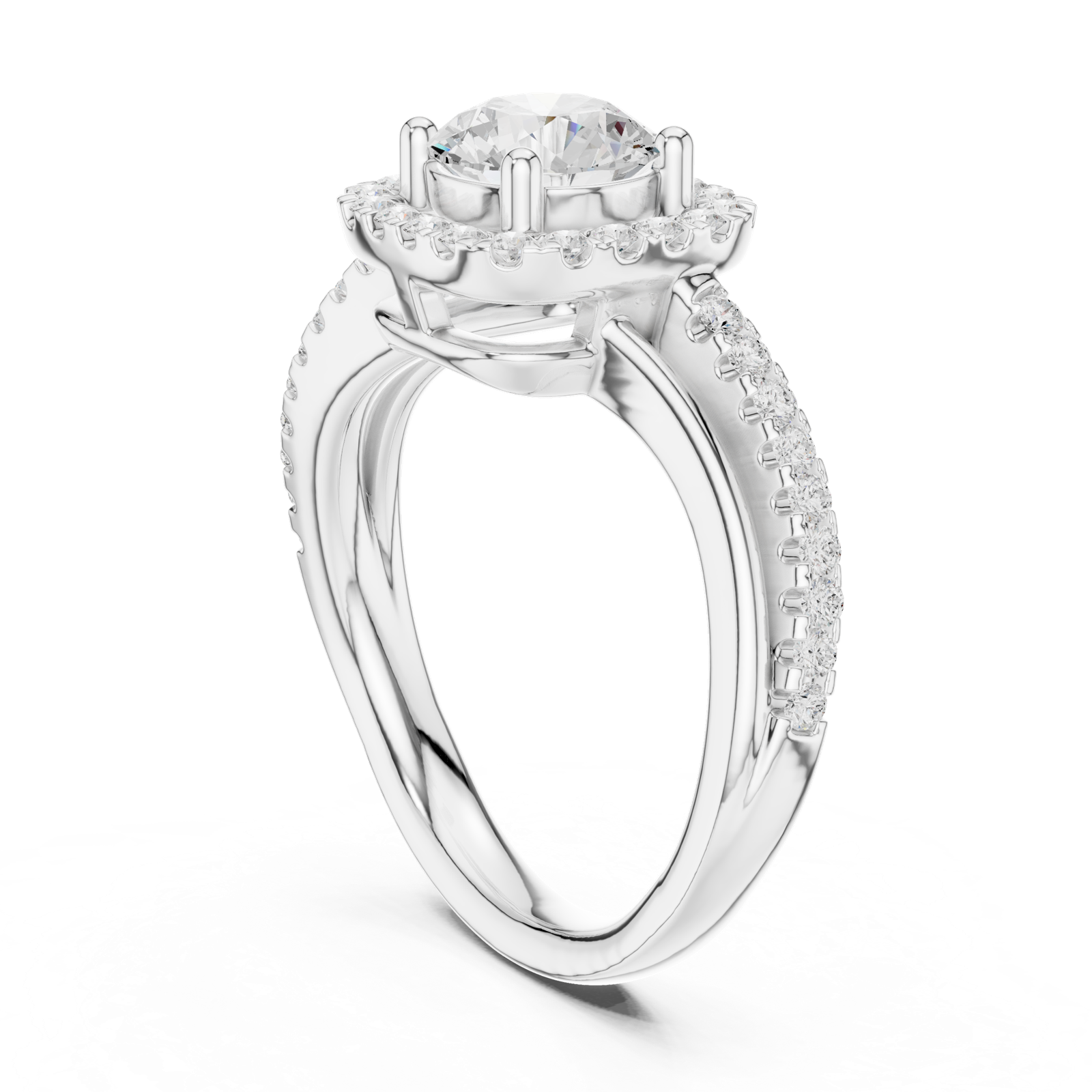 Gold Ring DDLR-680, White Gold, view 1