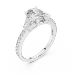 Gold Ring DDLR-184, White Gold, view 2