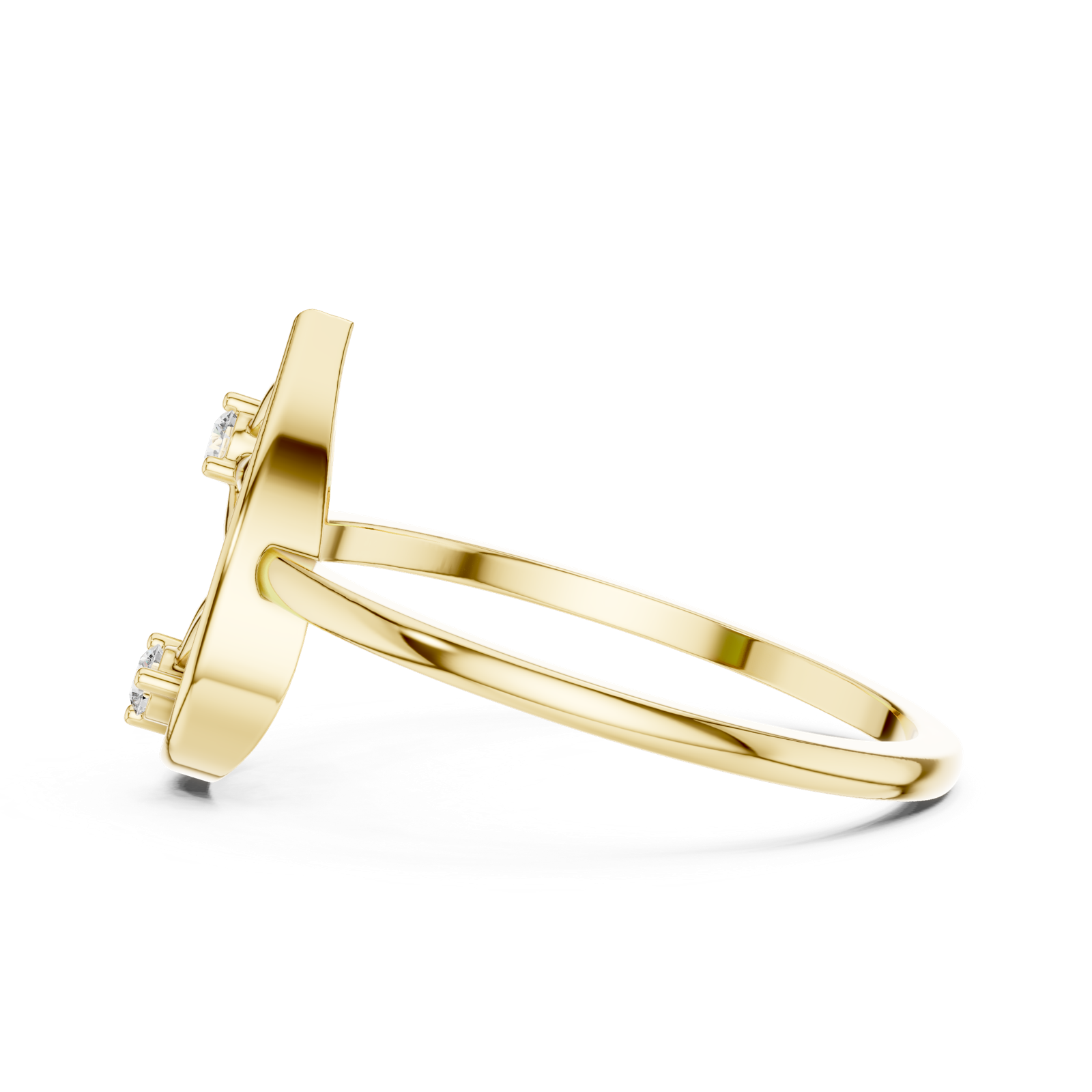 Gold Ring DR-6256, Yellow Gold, view 3