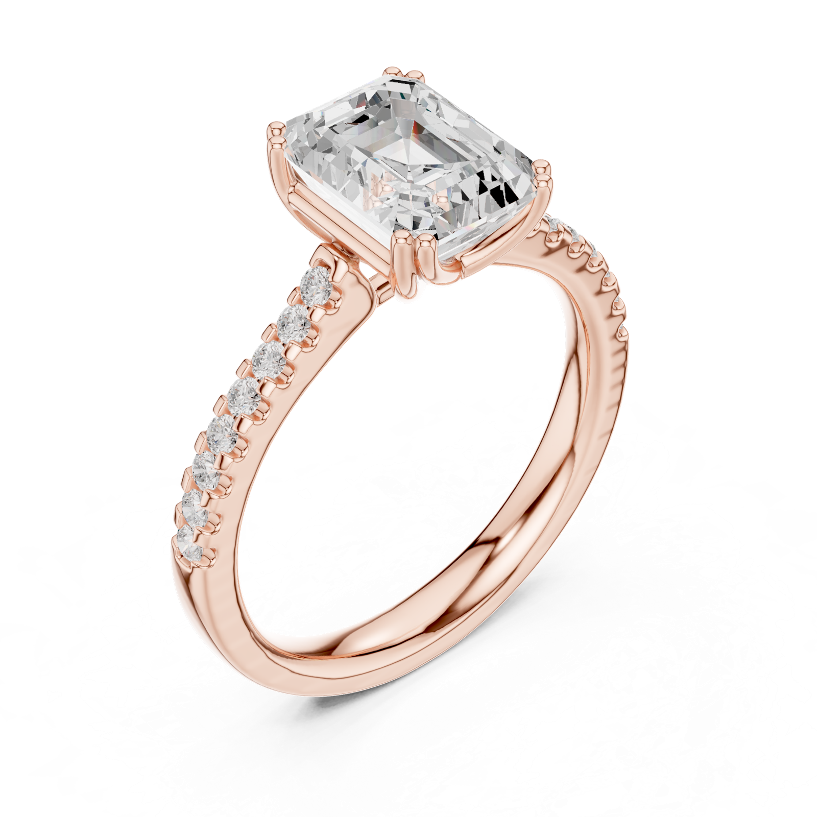 Gold Ring DDLR-744, Rose Gold, view 2