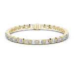 14K Solid Gold Lab Diamond Bracelet, Yellow Gold