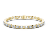 14K Solid Gold Lab Diamond Bracelet, Yellow Gold