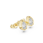 Gold Jewelry DDER-001, Pear center stone, Yellow Gold, view 1