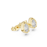 Gold Jewelry DDER-001, Pear center stone, Yellow Gold, view 1