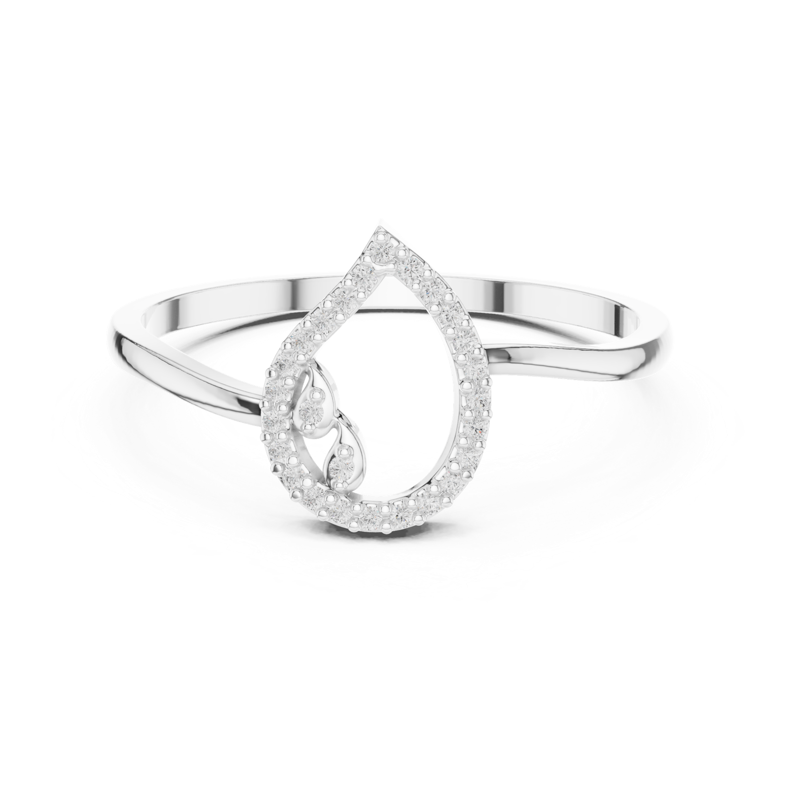 Gold Ring DDLR-469, White Gold, view 4