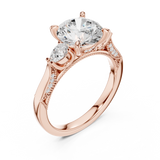 Gold Ring DDLR-1045, Rose Gold, view 2