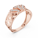 Gold Ring LR-01 (32), Rose Gold, view 2