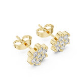 Gold Earrings 9-10034E, Yellow Gold, view 2