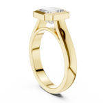Gold Jewelry L36-3, Asscher center stone, Yellow Gold, view 1