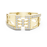 Gold Ring LR-01 (20), Yellow Gold, view 4