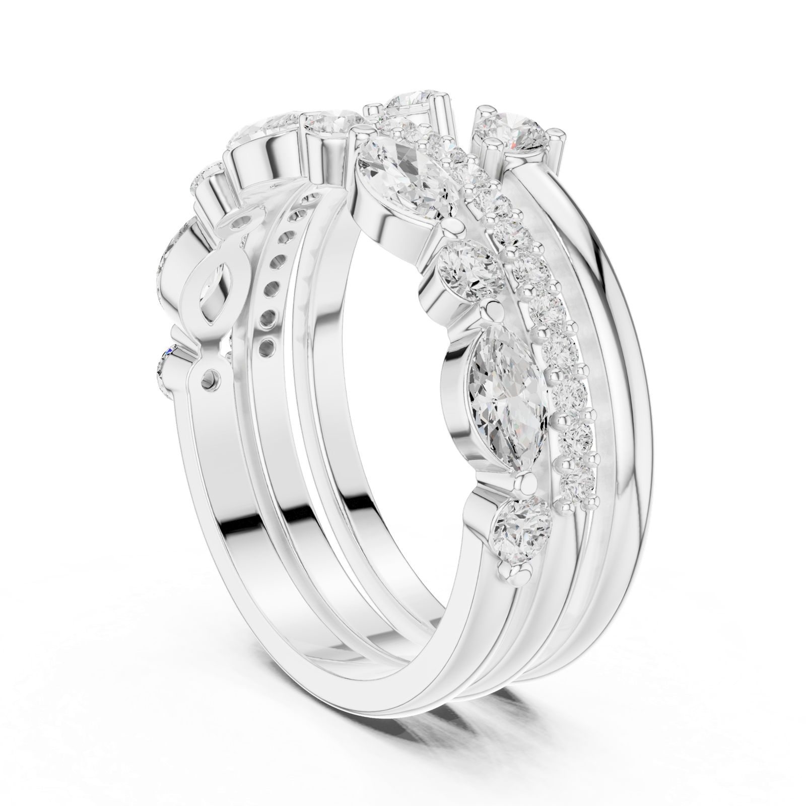 Gold Ring DDLR-383, White Gold