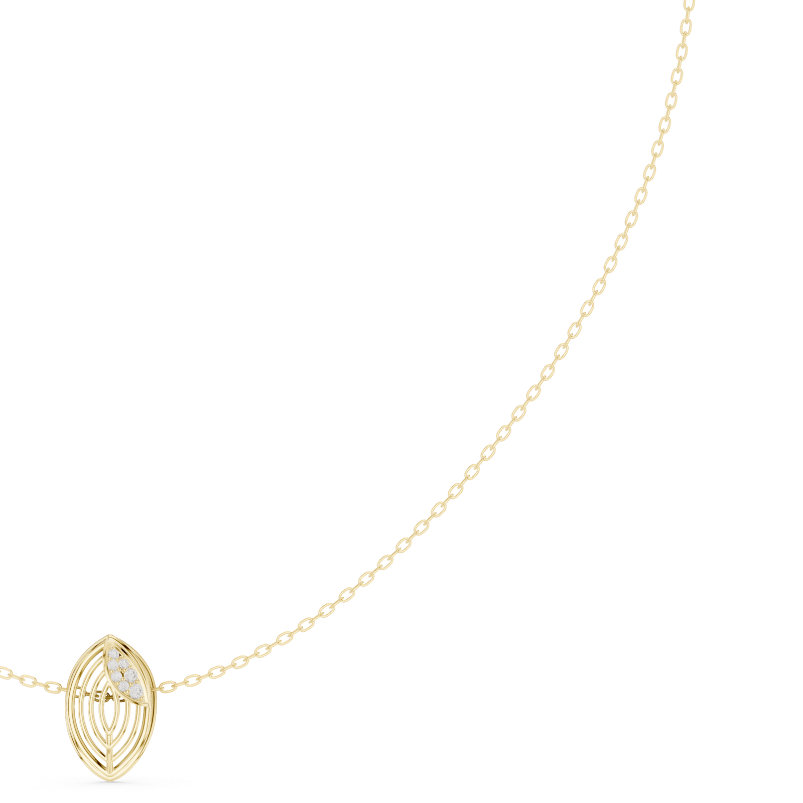 Gold Necklace SBWN (44), Yellow Gold, view 3