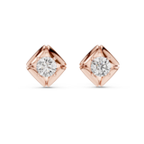 Gold Earrings ER-0019, Rose Gold, view 4