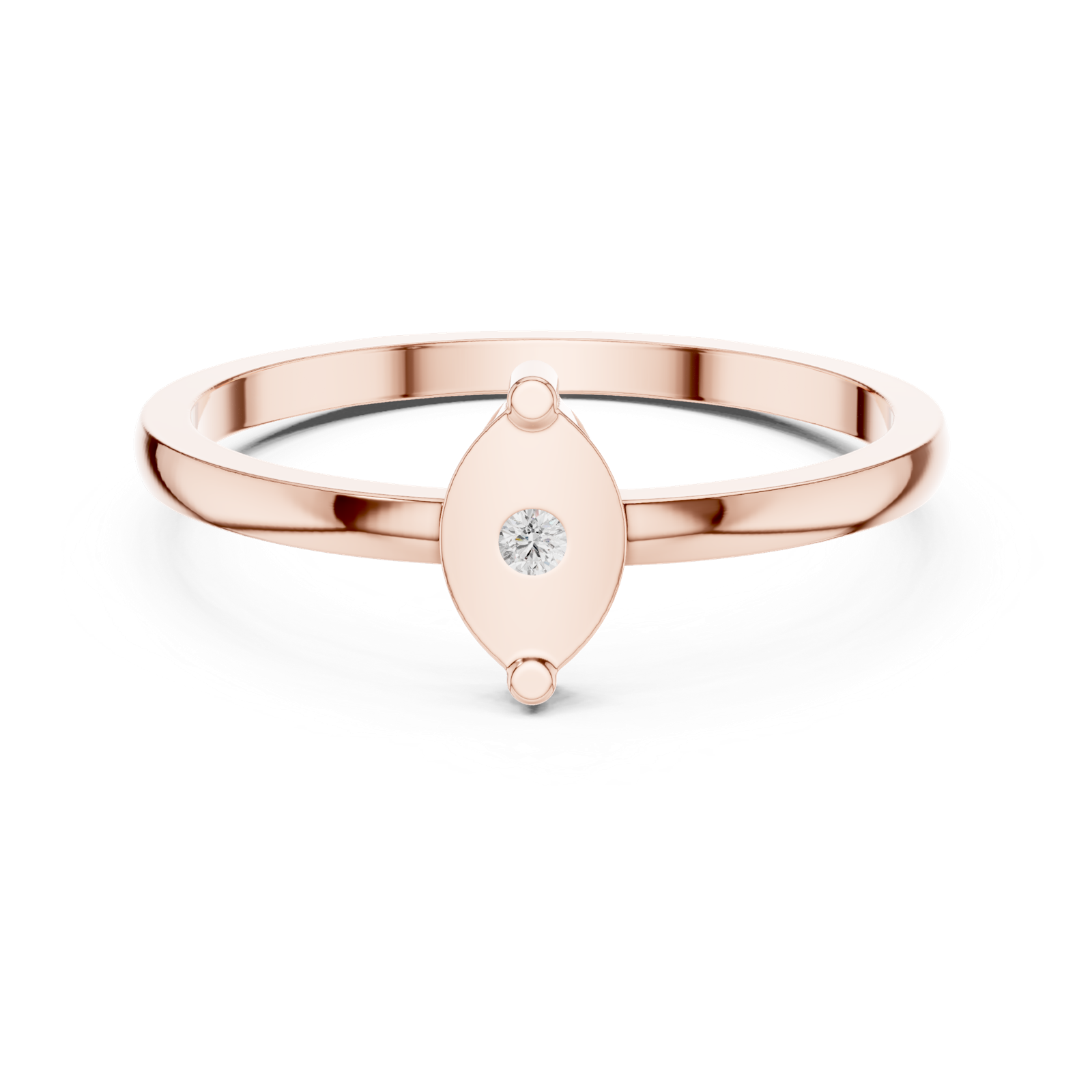 Gold Ring DDLR-466, Rose Gold, view 4