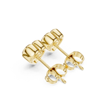 Gold Jewelry, Heart center stone, Yellow Gold, view 2