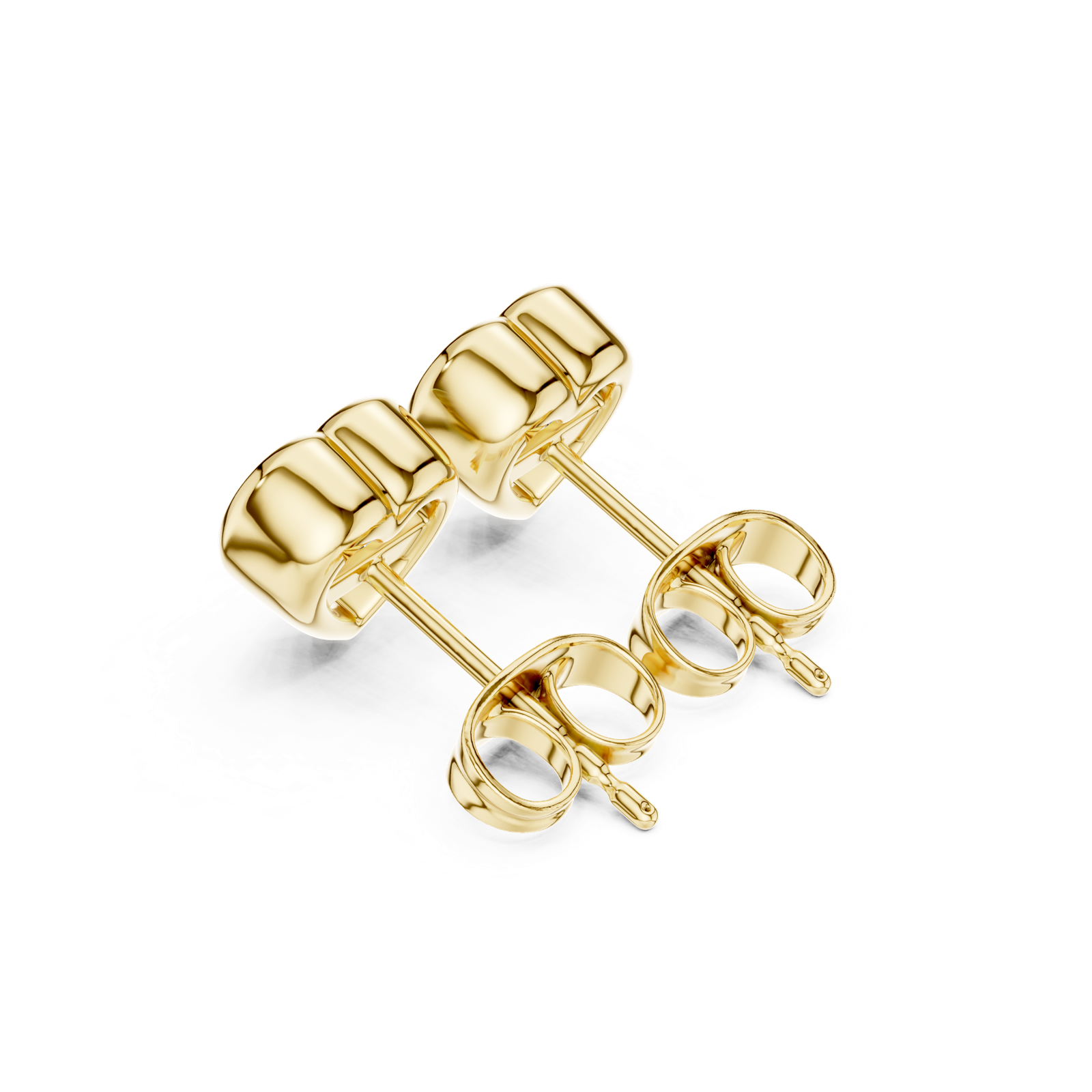 Gold Jewelry, Heart center stone, Yellow Gold, view 2