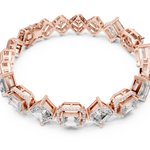 14K Solid Gold Lab Diamond Bracelet, Rose Gold, view 2