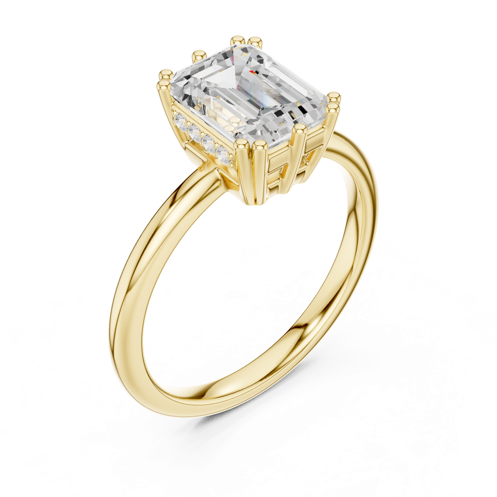 Gold Ring DDLR-925, Yellow Gold, view 2