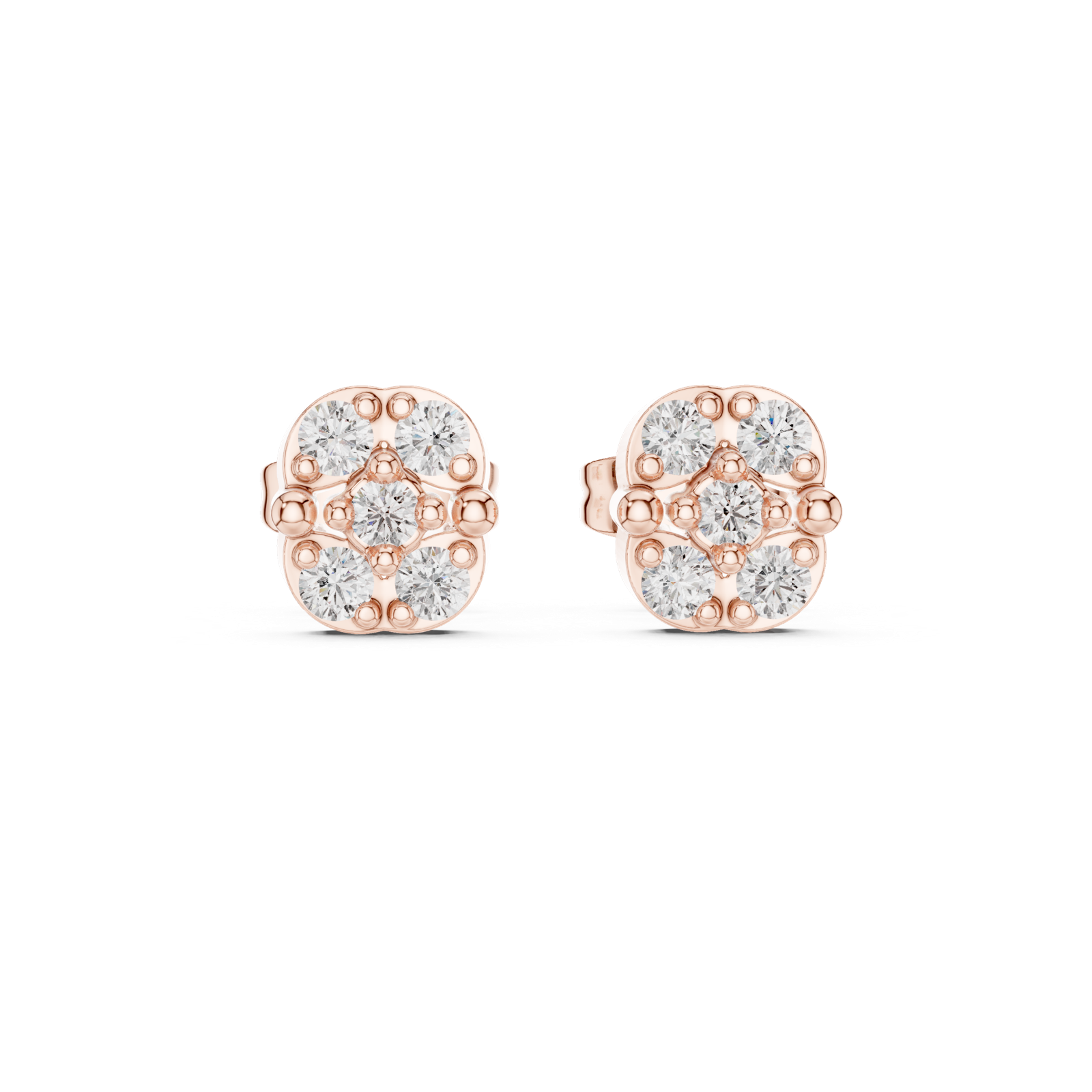 Gold Earrings 9-10064E, Rose Gold