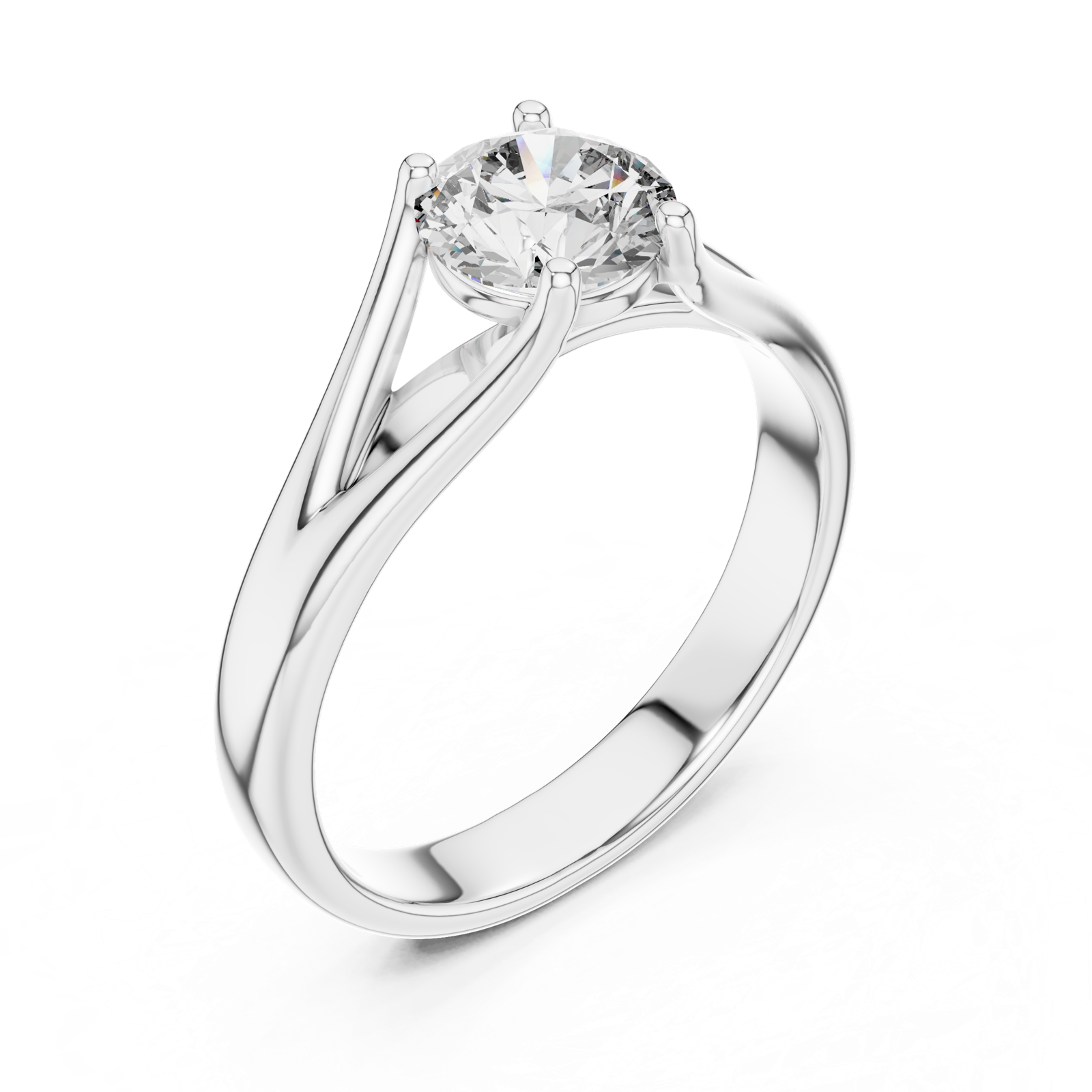 Gold Ring LR-0009, White Gold, view 2