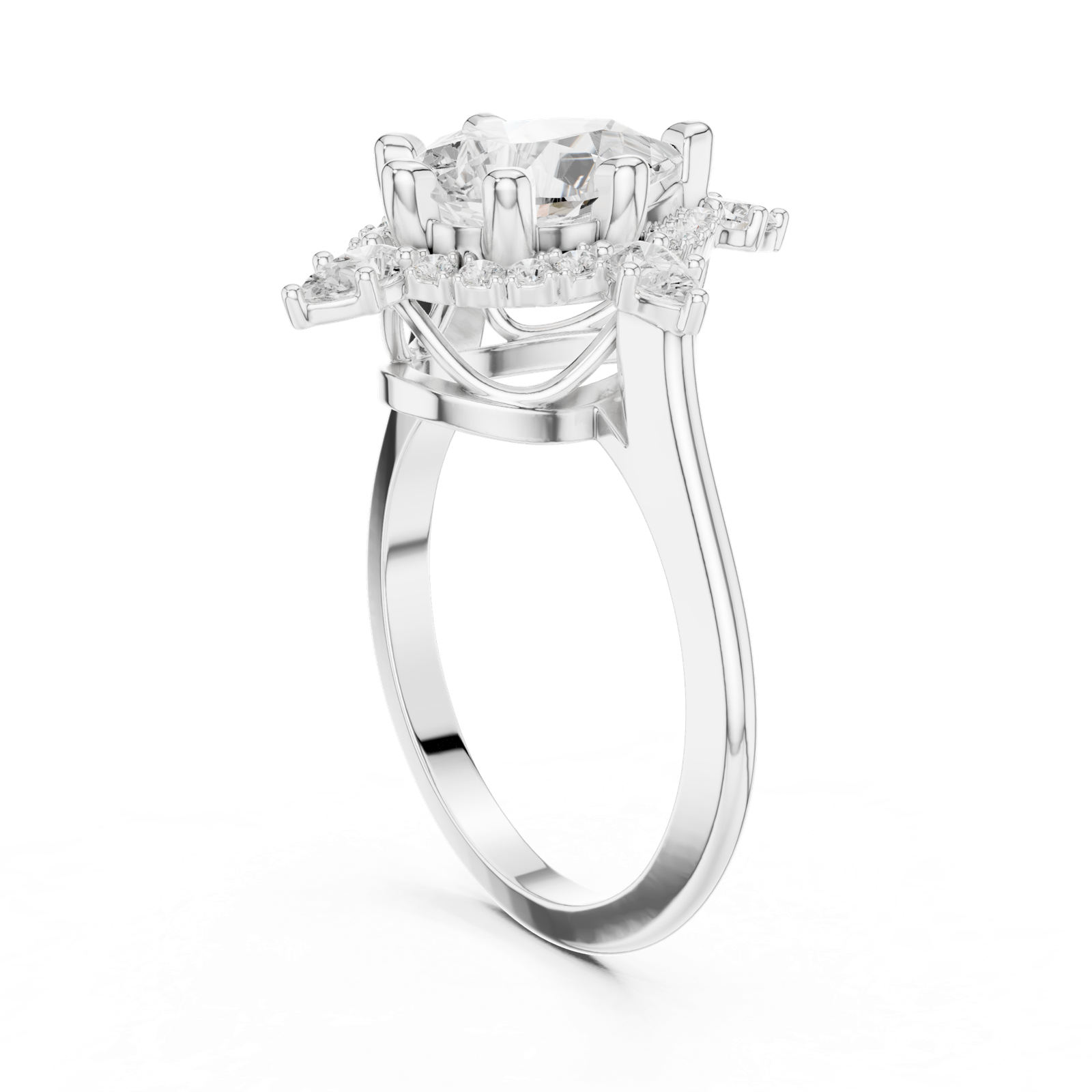 Gold Ring DDLR-412, White Gold