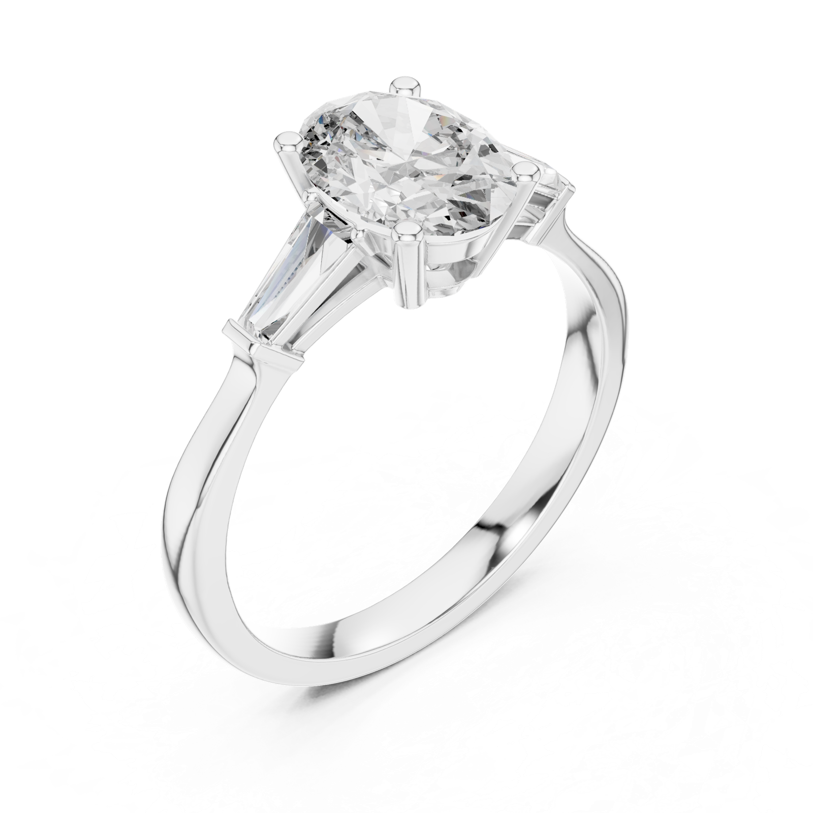 Gold Ring 00001L (32), White Gold, view 2