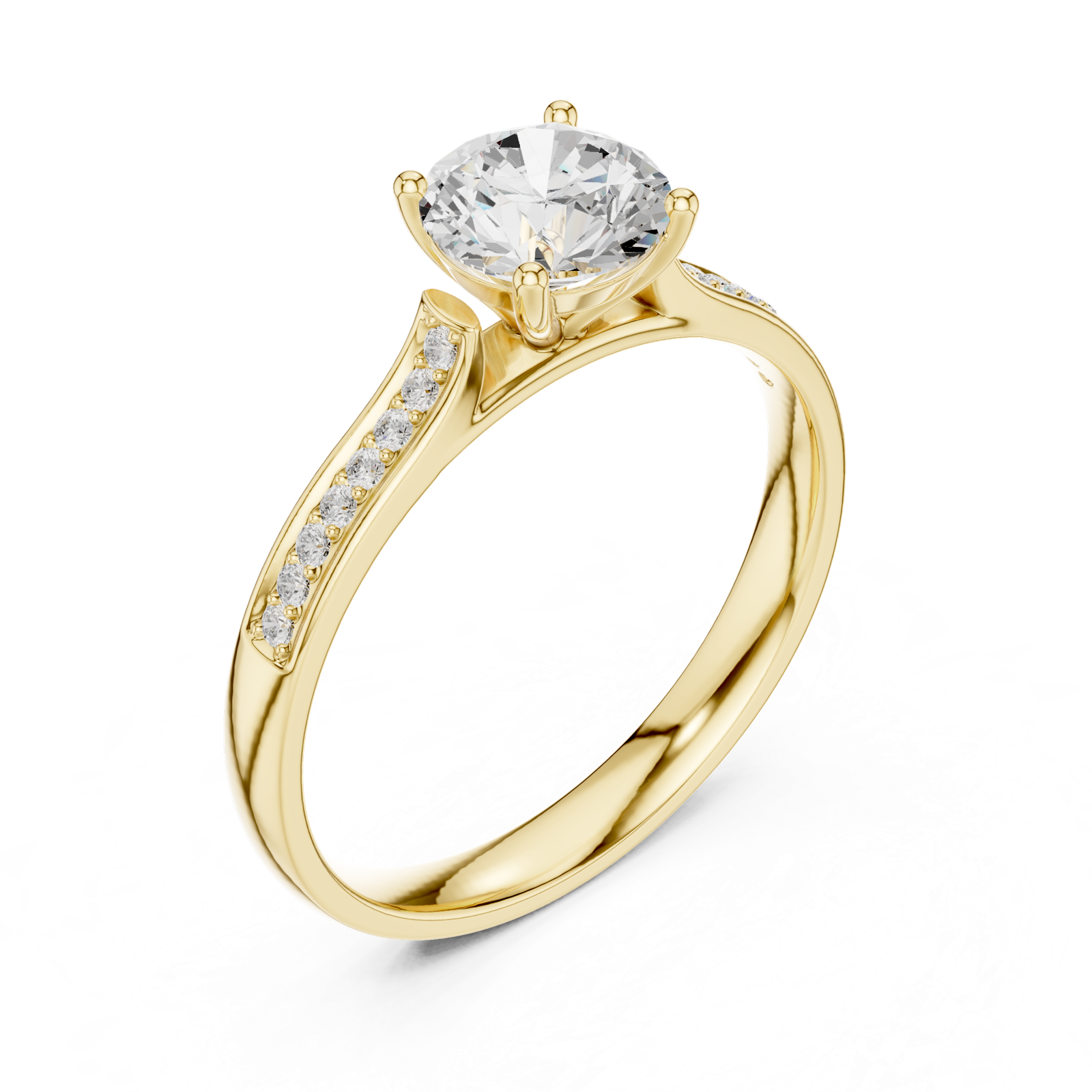 Gold Ring DDLR-772, Yellow Gold, view 2
