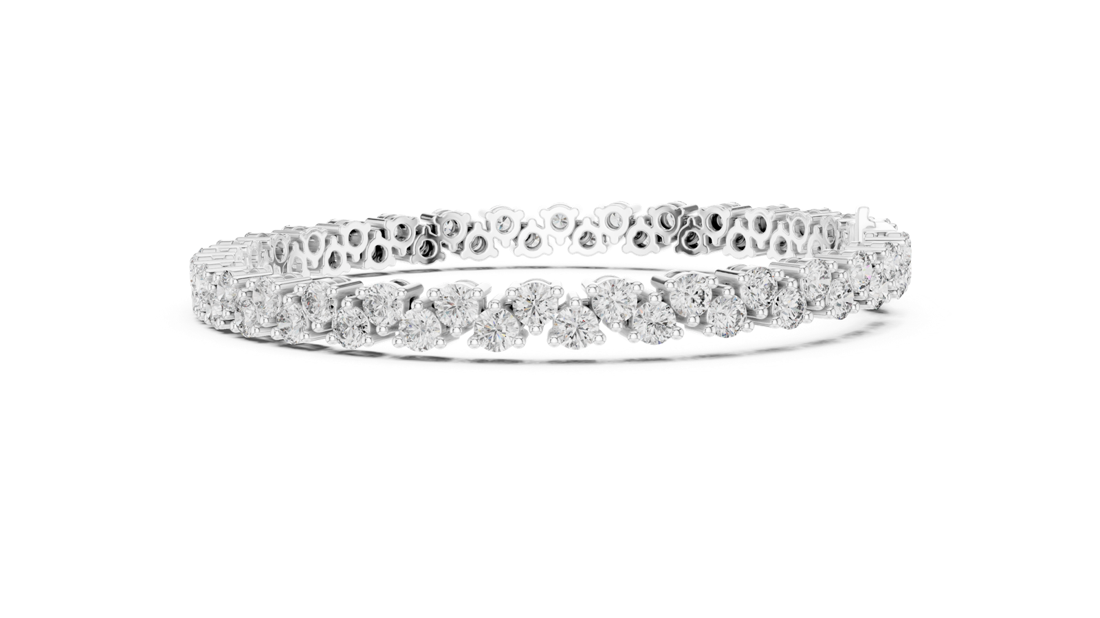 Gold Bracelet GLBR-0021, White Gold, view 3